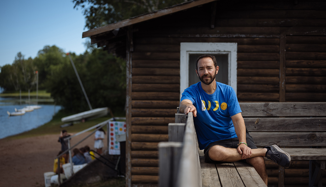 Gabe Chernov, photographed at Birch Trail Camp in in Minog, Wisconsin 